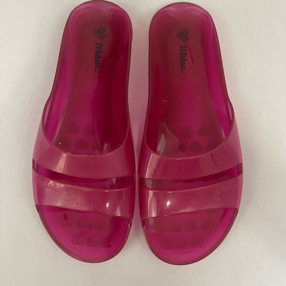 Melissa Real Jelly Slide Womens Size 7‎ Pink Slip On Sandals Shoes - Picture 9 of 11